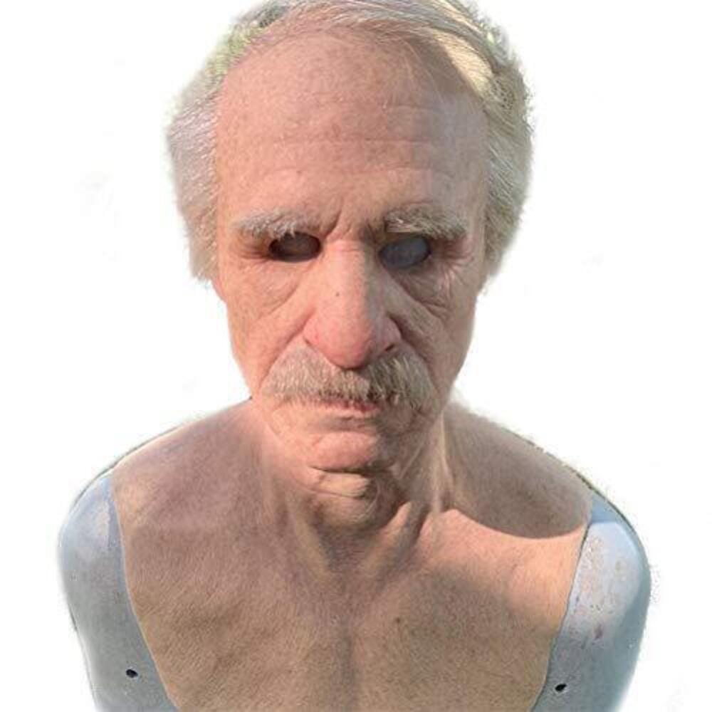 3965 Halloween Full Head Mask, Old Man Latex Mask, Adult Novelty Horror